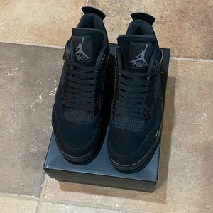 Jordan black cat size 11.5 never worn, includes box